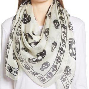 White Alexander McQueen scarf